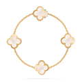 Pure Alhambra bracelet, 4 motifs, white mother-of-pearl