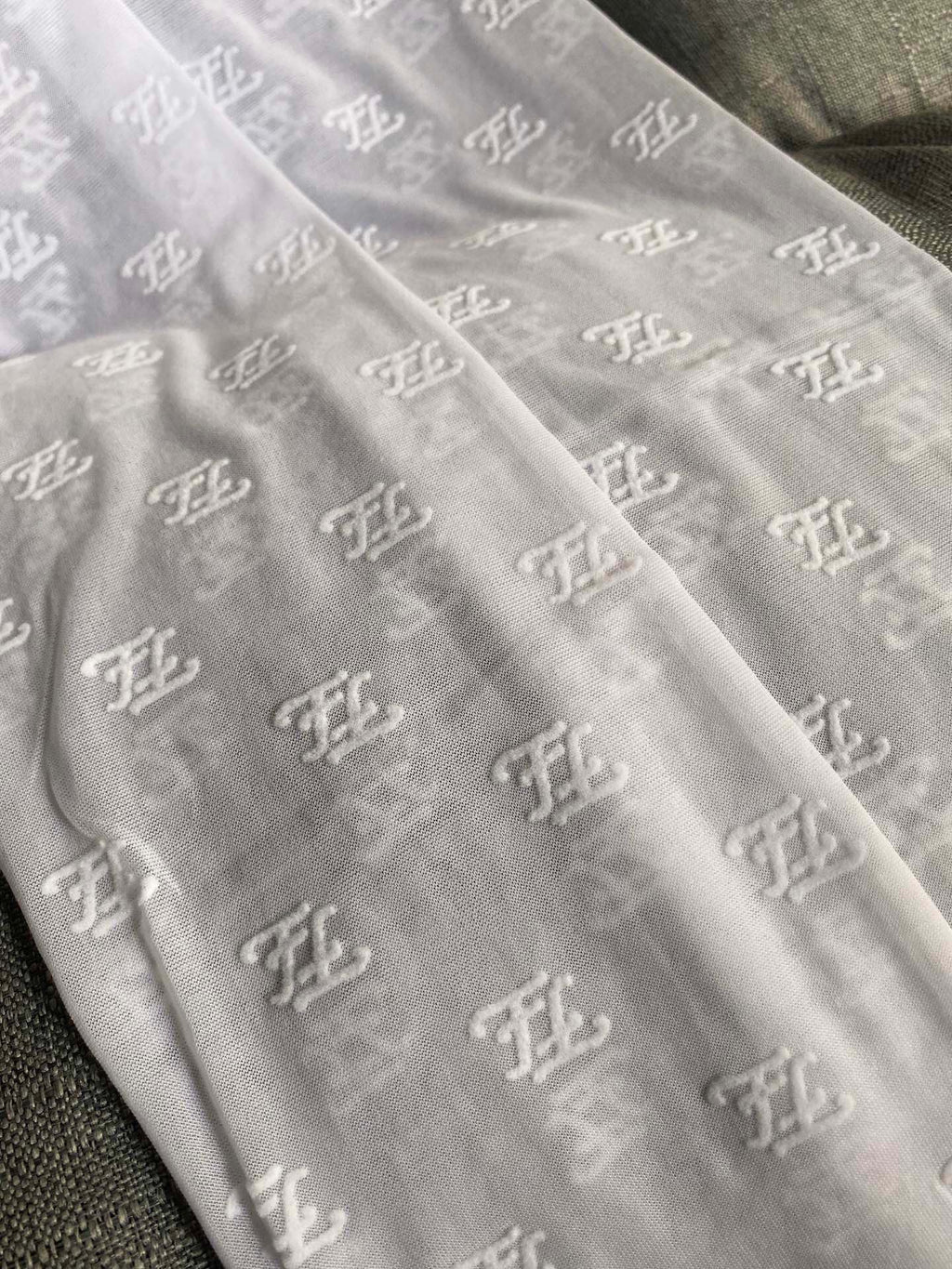 Fendi FF wave-patterned flocked pantyhose