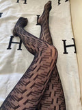 Fendi trendy fishnet flocked pantyhose