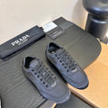 Prada Classic Retro Sneakers – Sport & Casual Style  Black in Sheepskin Fabric 580381