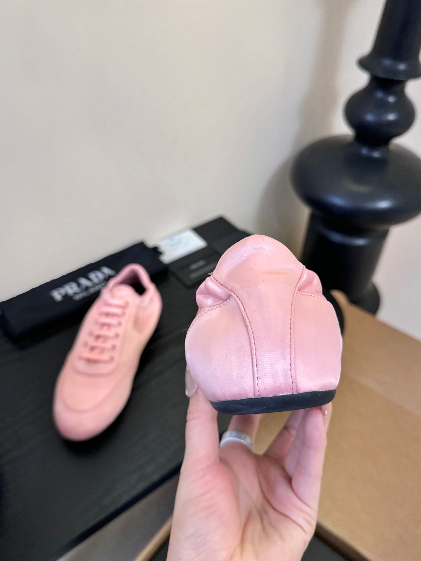 Prada Classic Retro Sneakers – Sport & Casual Style Pink in Sheepskin Fabric 580379