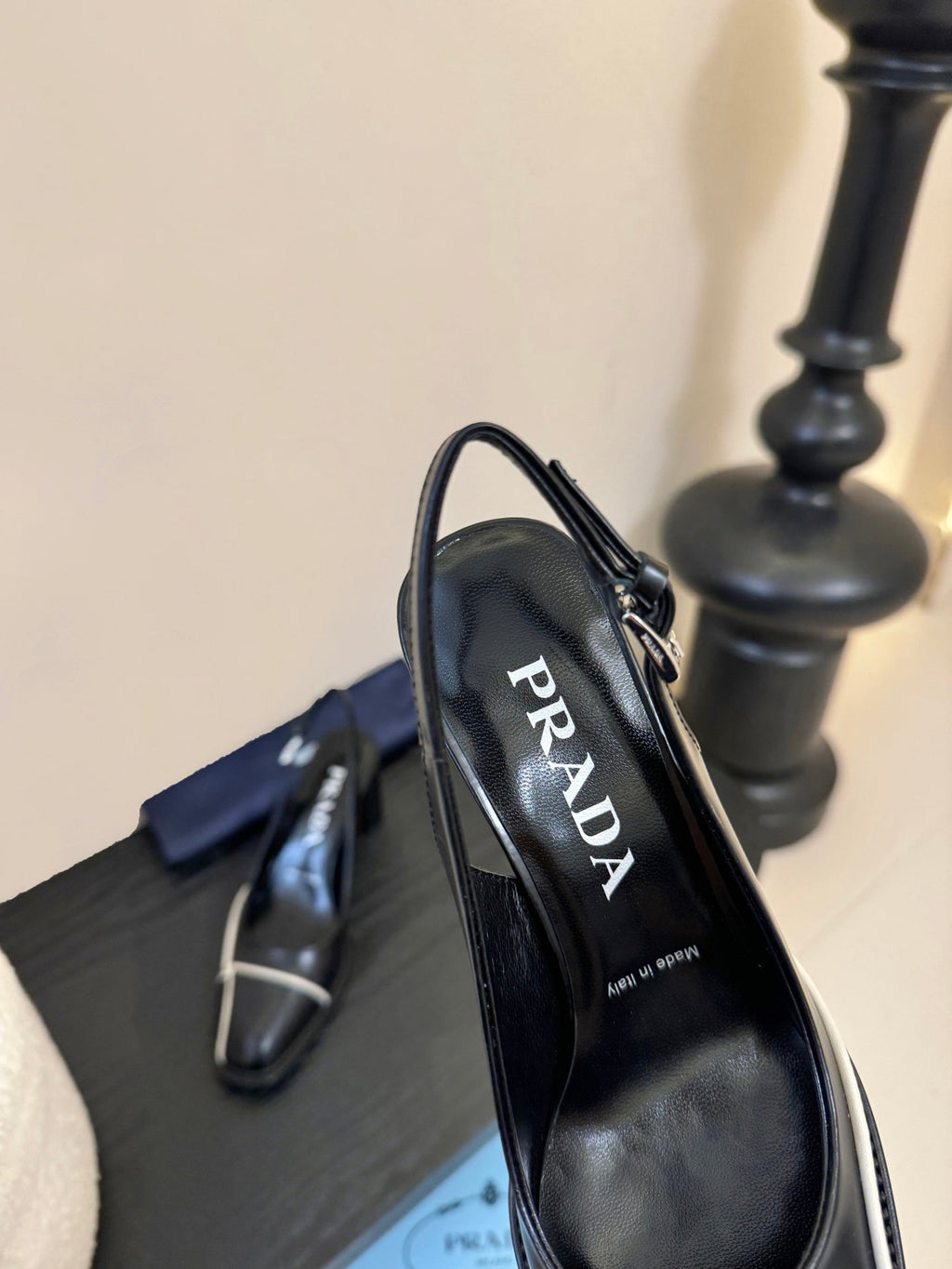 PRADA New Slingback Pumps Black in Goatskin 580377