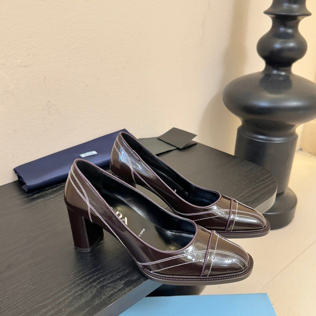 PRADA New Pumps Brown in Goatskin 580373