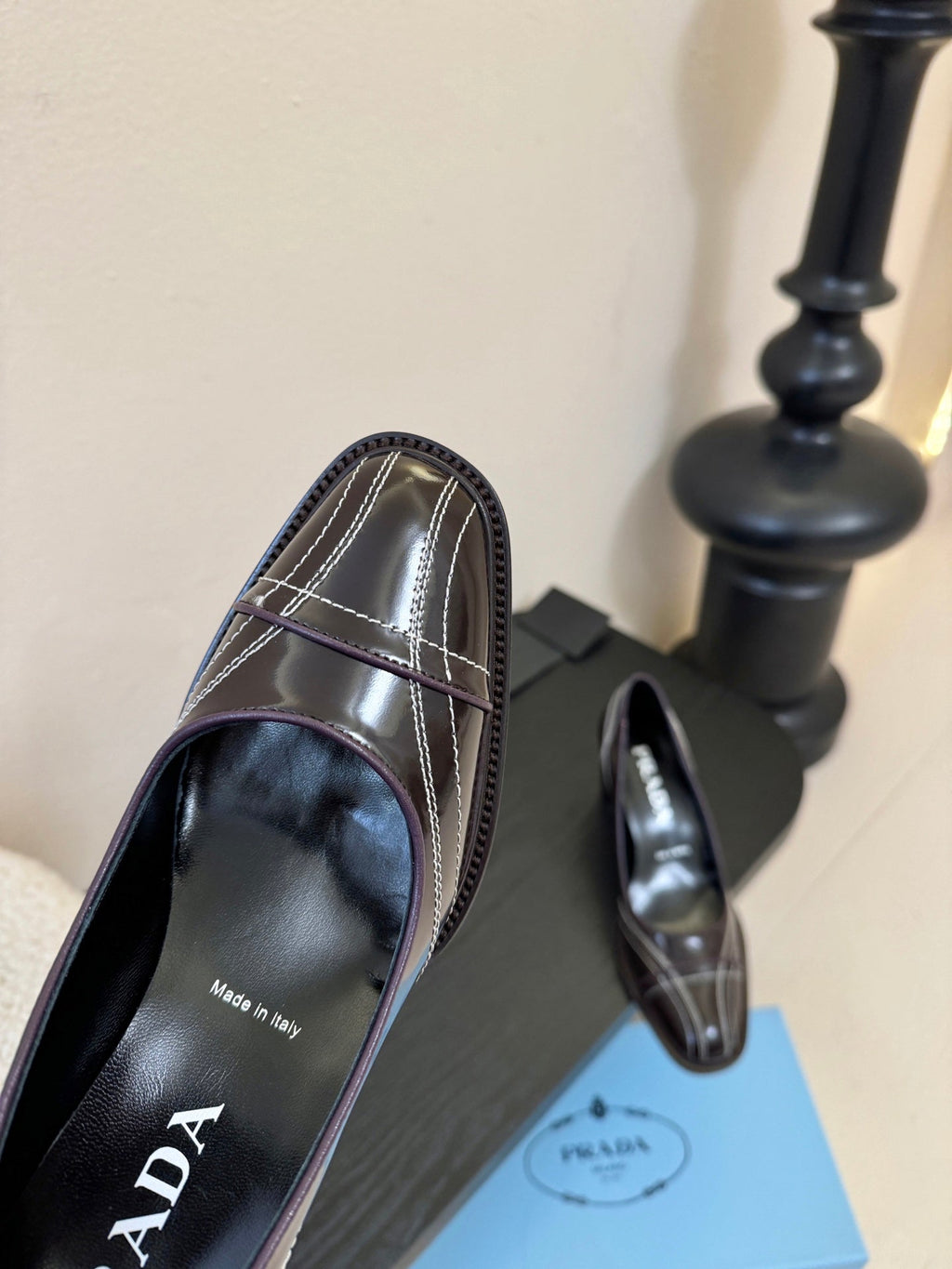 PRADA New Pumps Brown in Goatskin 580373