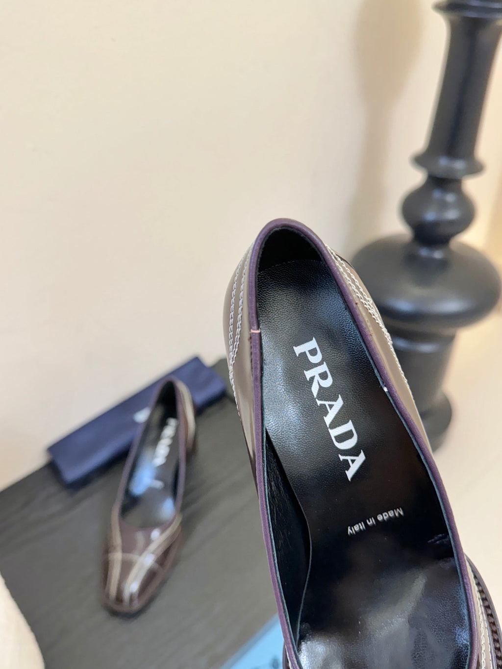 PRADA New Pumps Brown in Goatskin 580373