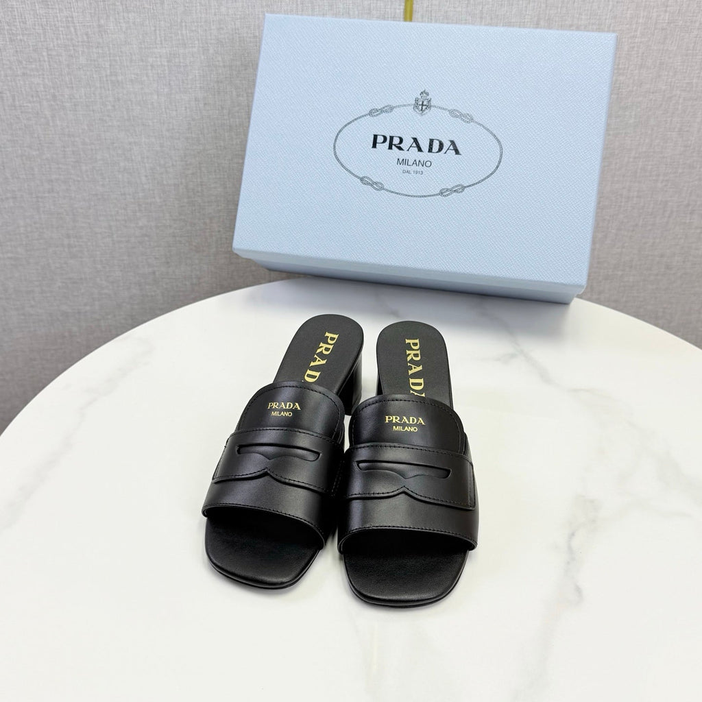 Prada Sandals 4.5cm Black Leather 639957