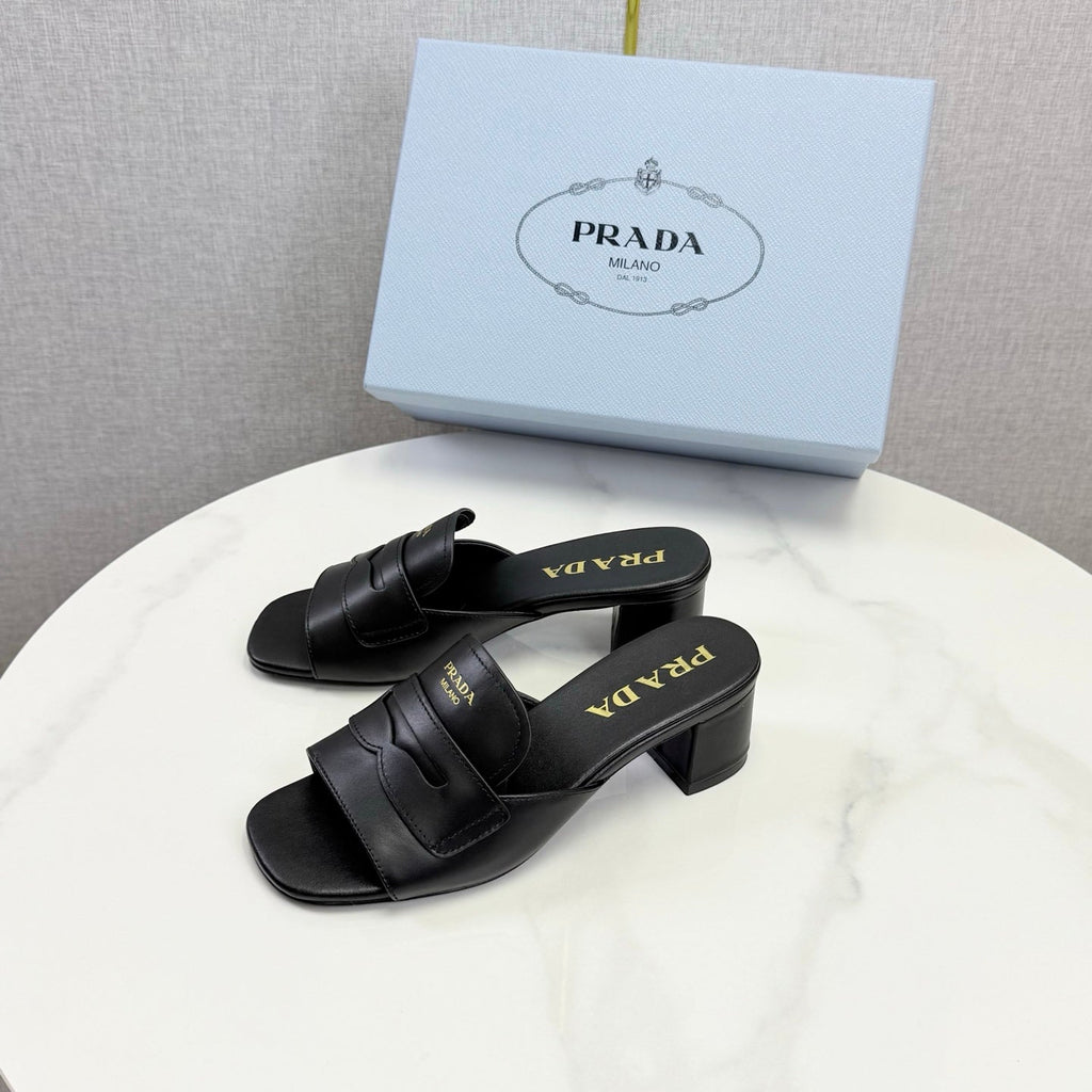 Prada Sandals 4.5cm Black Leather 639957