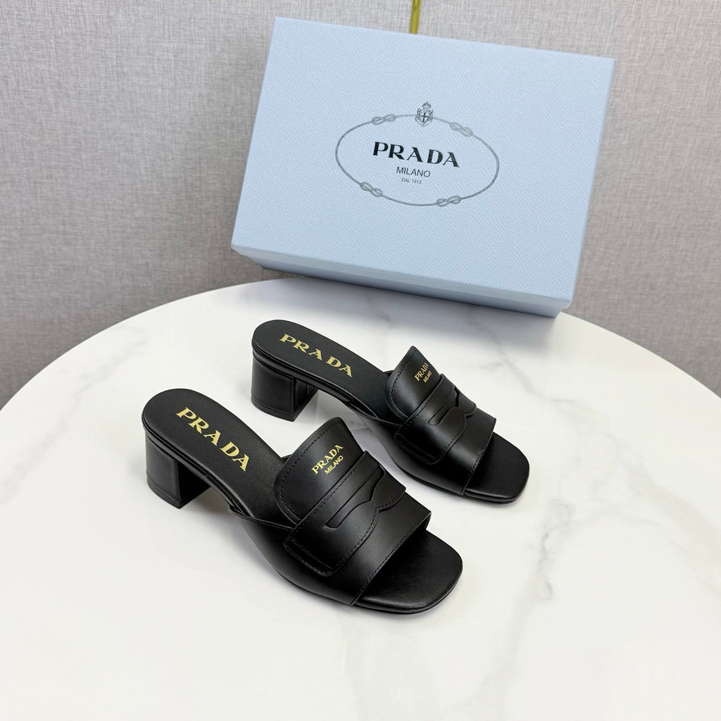 Prada Sandals 4.5cm Black Leather 639957