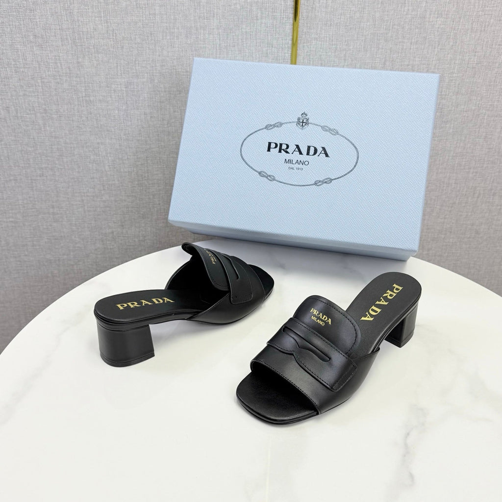 Prada Sandals 4.5cm Black Leather 639957