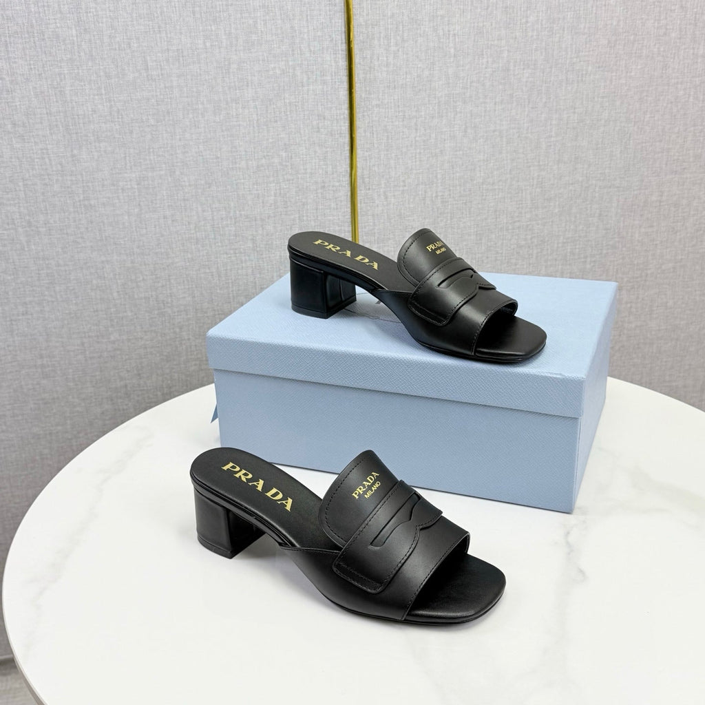 Prada Sandals 4.5cm Black Leather 639957