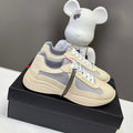 Prad America's Cup Logo Tag Sneakers Cream Soft Rubber & Bike Fabric 951922