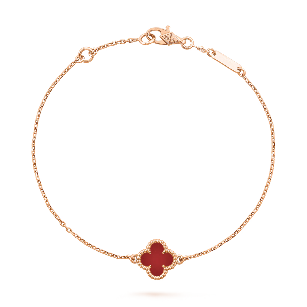 Sweet Alhambra bracelet, carnelian