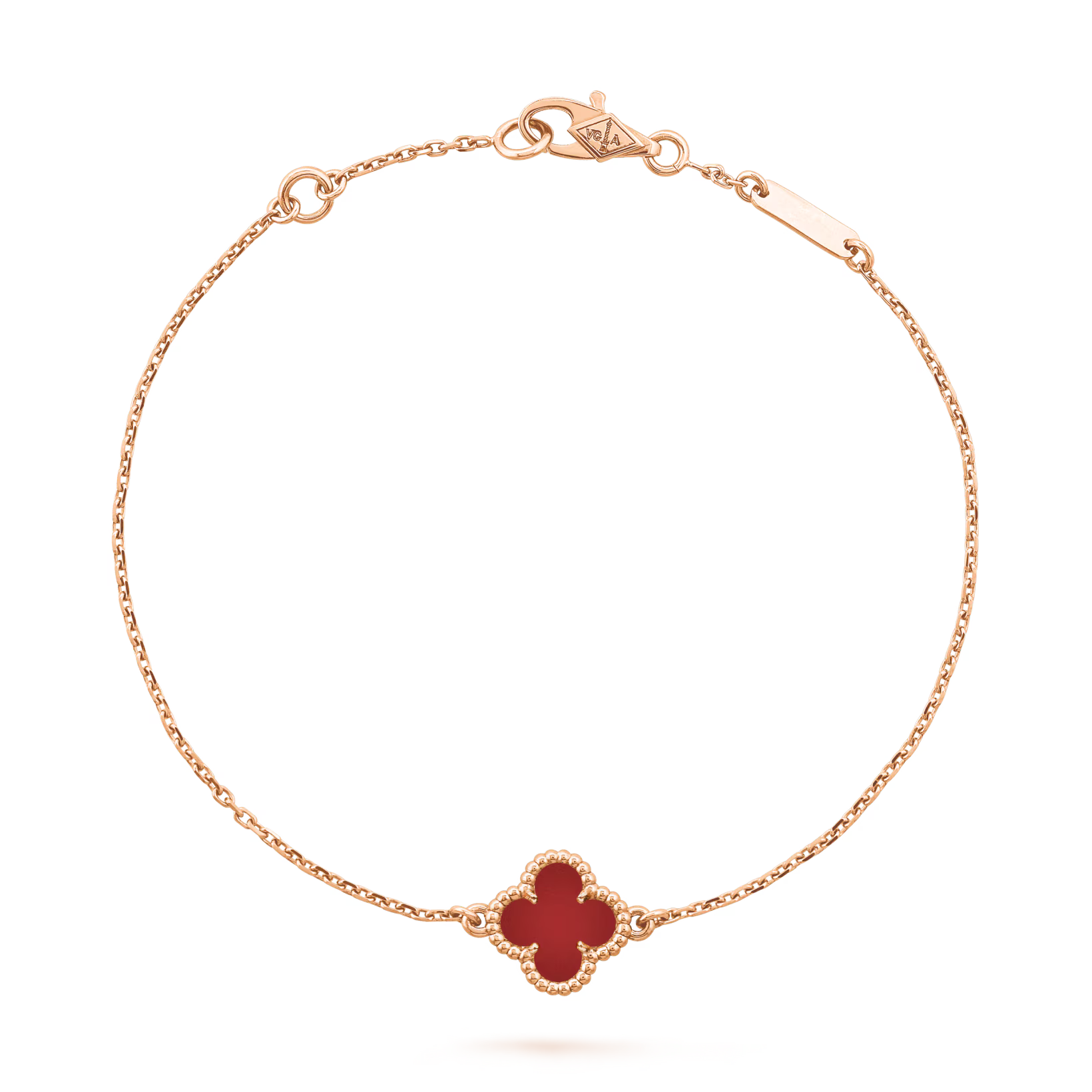 Sweet Alhambra bracelet, carnelian