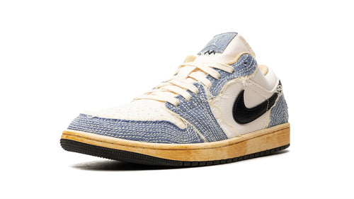 Air Jordan 1 Low SE Sashiko Denim - Iconic White & Blue Canvas Sneaker