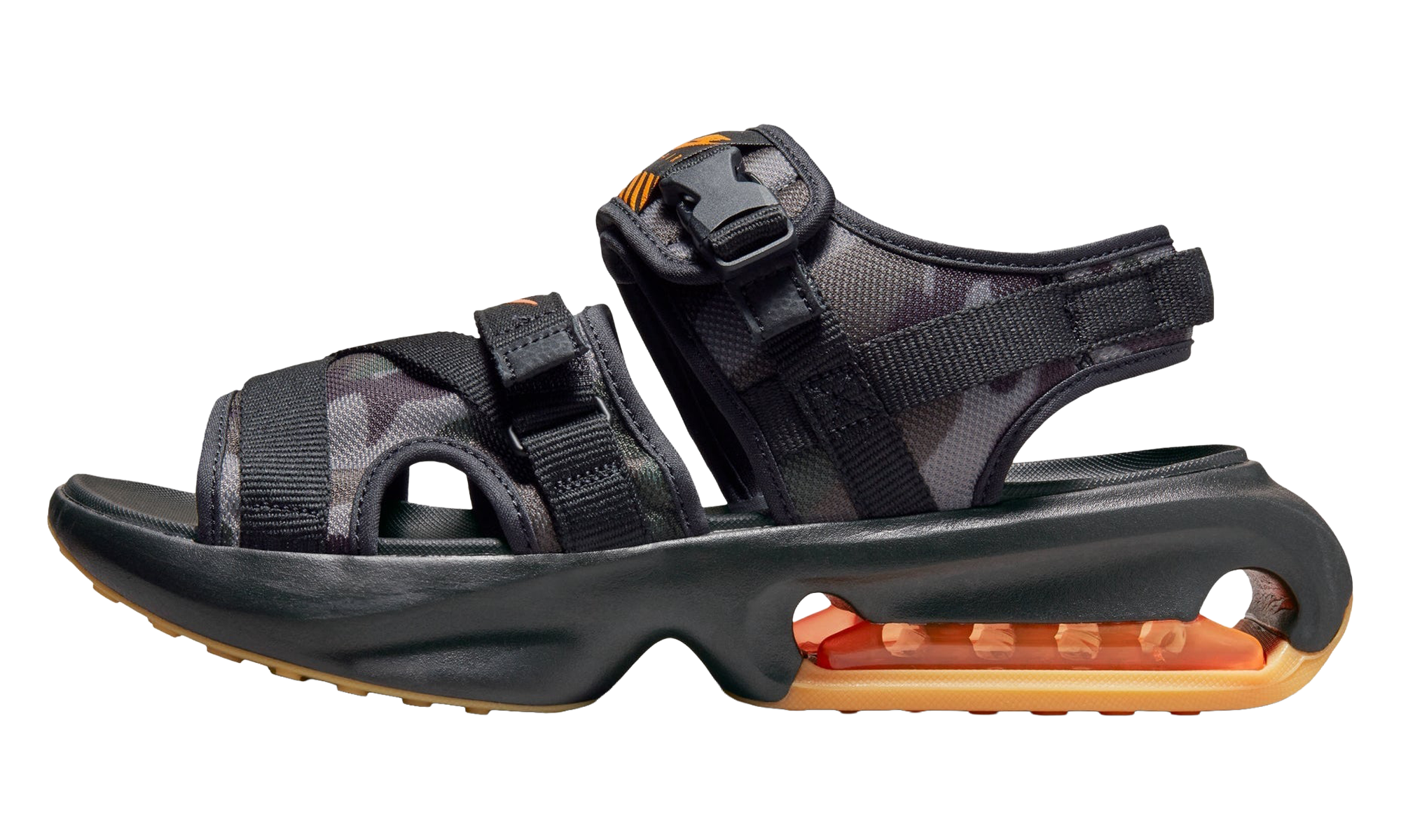Air Max Sol Sandal "Black / Gum Light Brown / Cargo Khaki / Vivid Orange" FJ5446 010