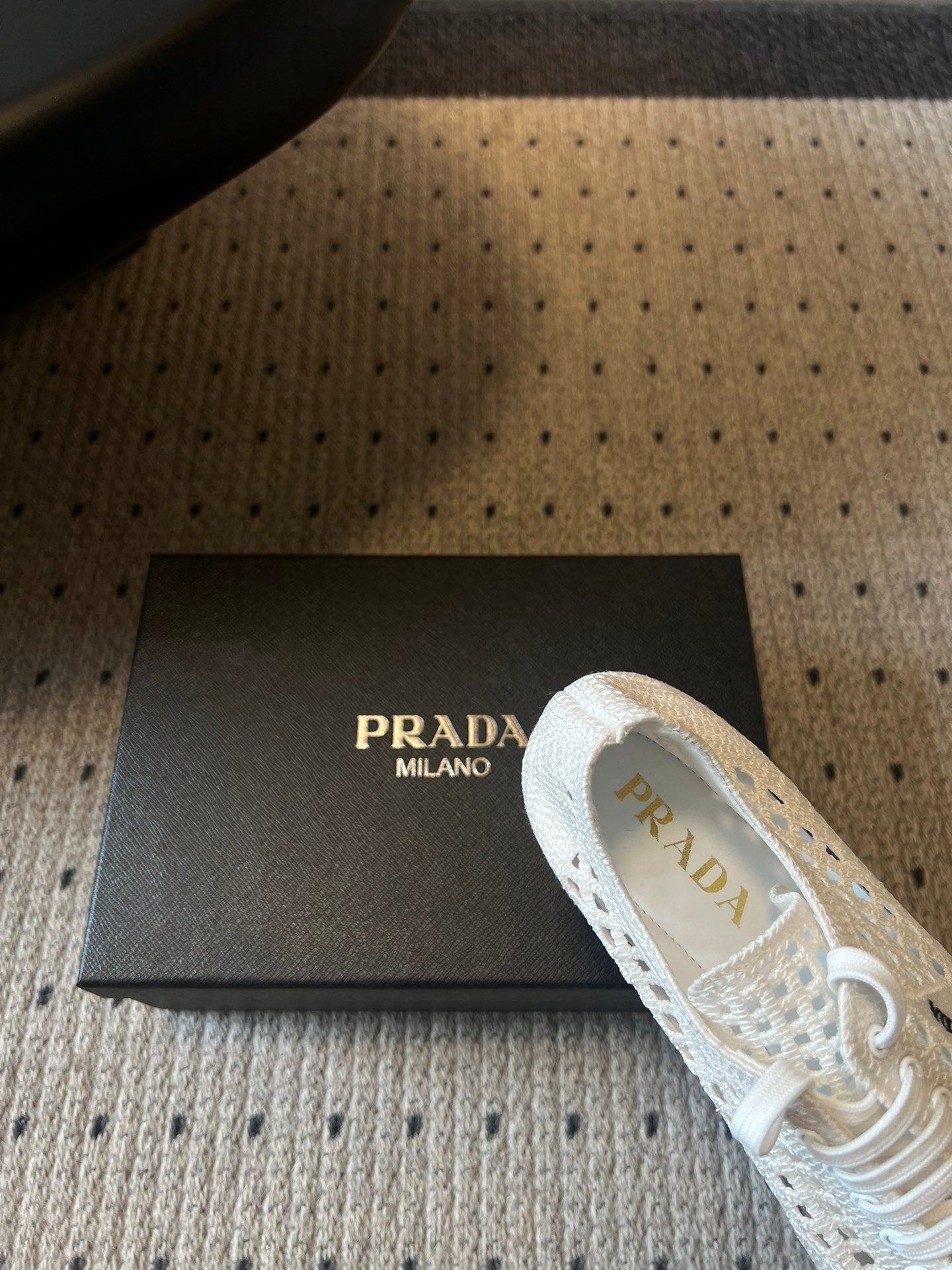 Prada 26s Collapse Sneakers White Crochet Laced 726977