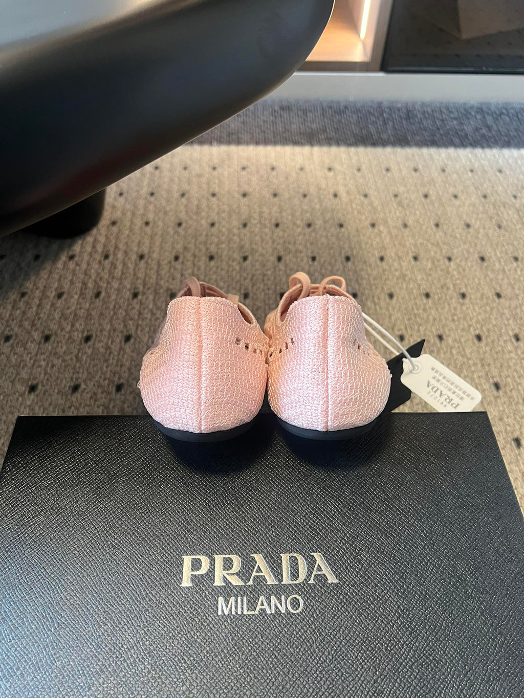Prada 26s Collapse Sneakers Light Pink Crochet Laced 726979