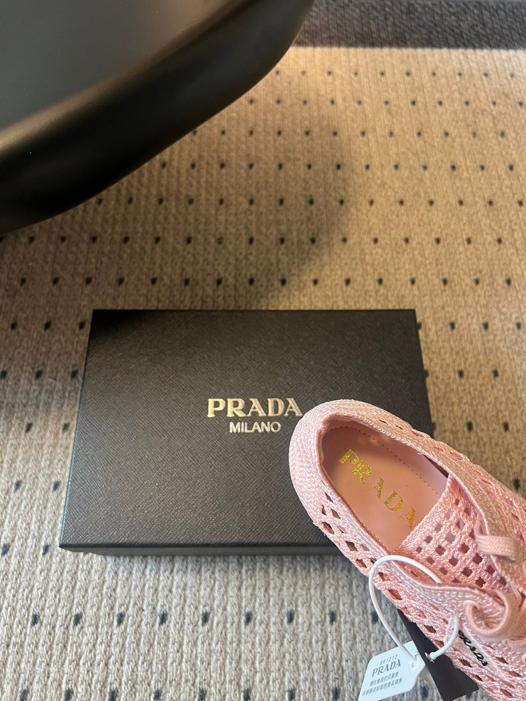 Prada 26s Collapse Sneakers Light Pink Crochet Laced 726979