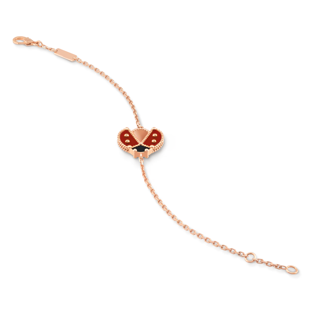Lucky Spring bracelet, open wings ladybug