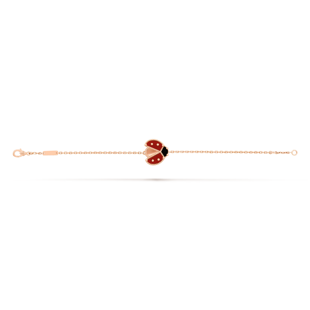Lucky Spring bracelet, open wings ladybug
