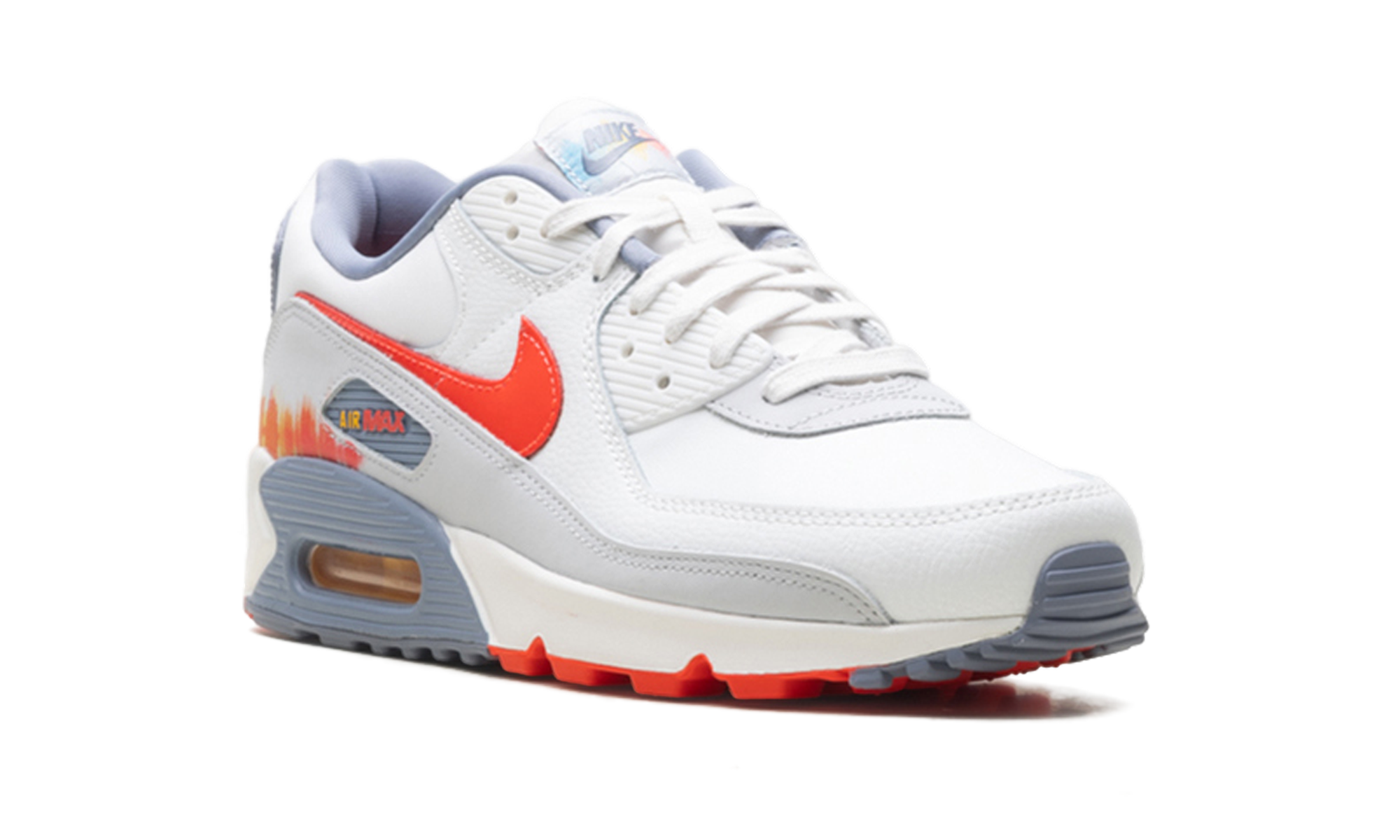 Air Max 90 Premium "Summit White Ashen Slate Pure Platinum Bright Crimson" HJ9147 121