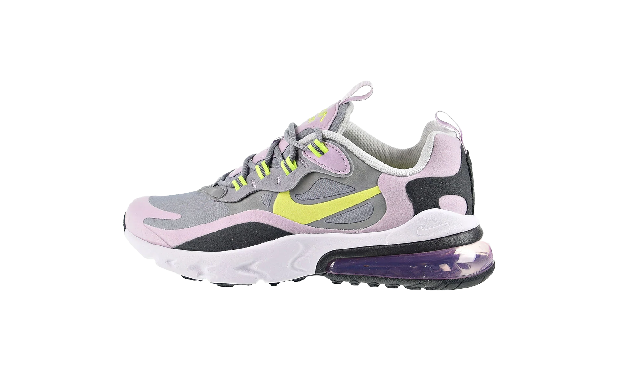 Air Max 270 React GS "Particle Grey/Iced Lilac/Lemon Venom" bq0103 010