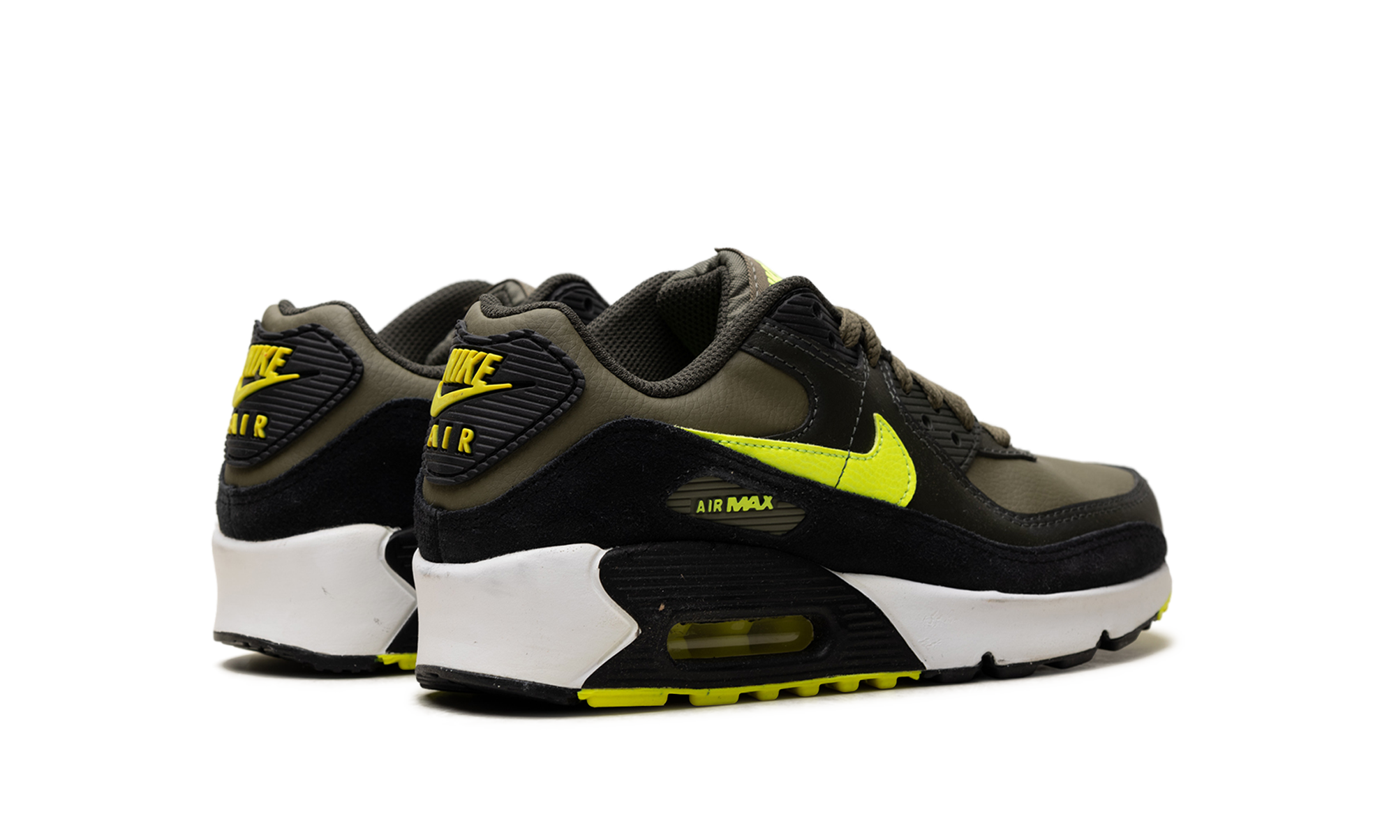 Air Max 90 Leather GS "Medium Olive Volt" DV3607 200