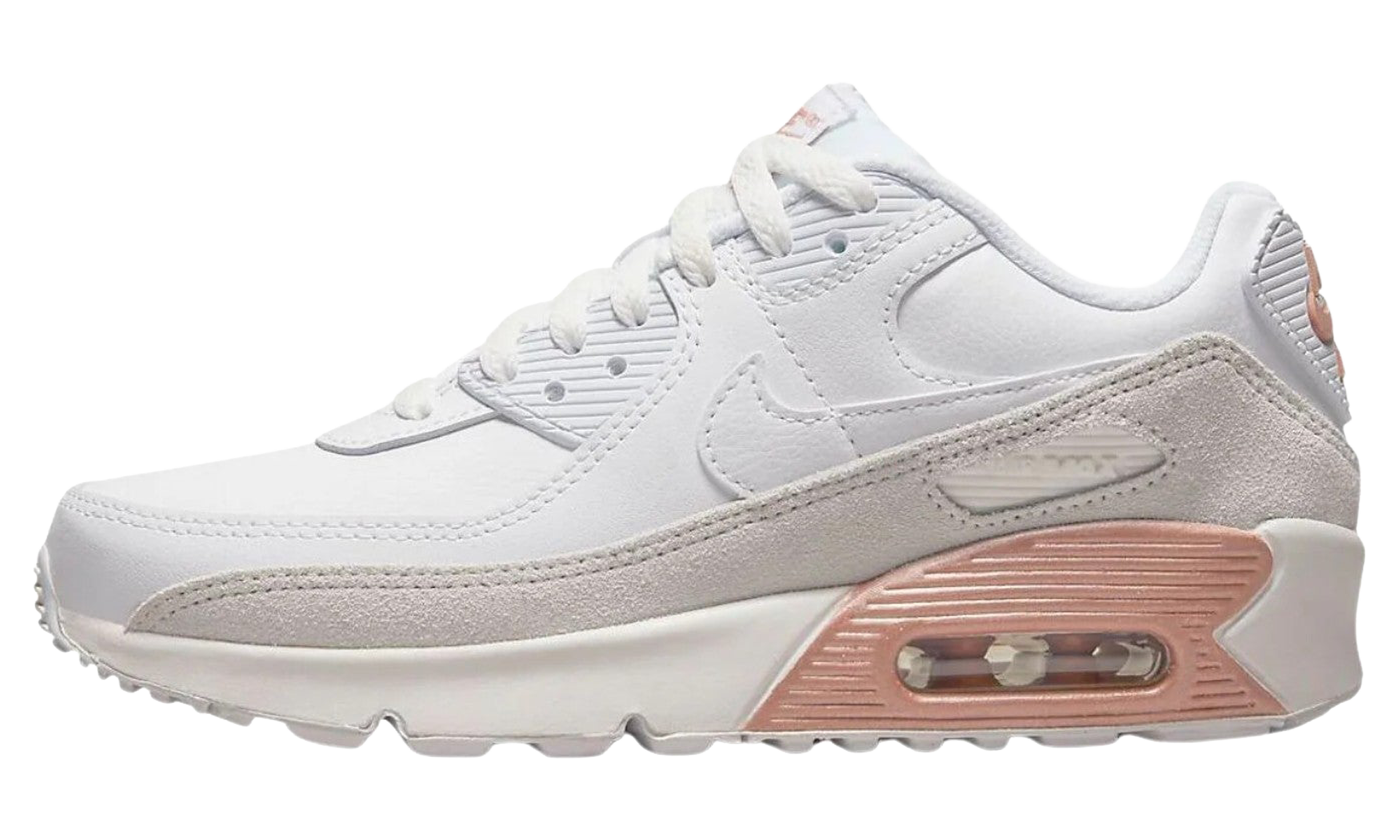 Air Max 90 Leather GS "White Metallic Red Bronze" CD6864 117