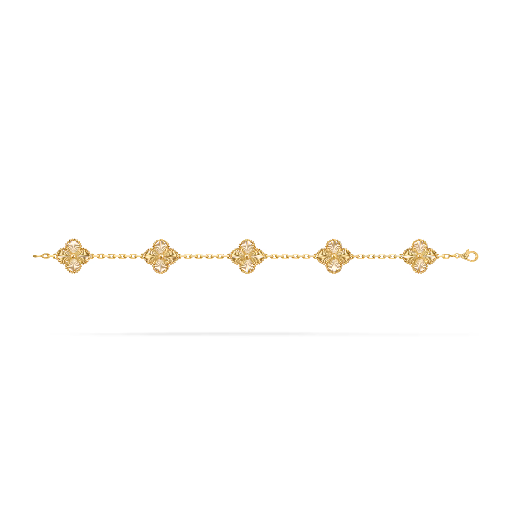 Vintage Alhambra bracelet, 5 motifs, guilloché