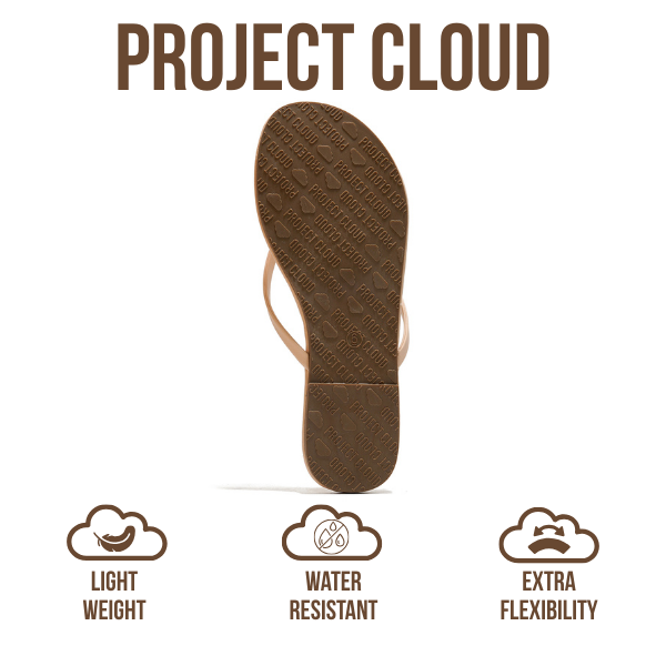 Project Cloud Women's | Eco-Leather Women Flip Flops | Memory Foam | Lightweight | Non-Slip - Foundations