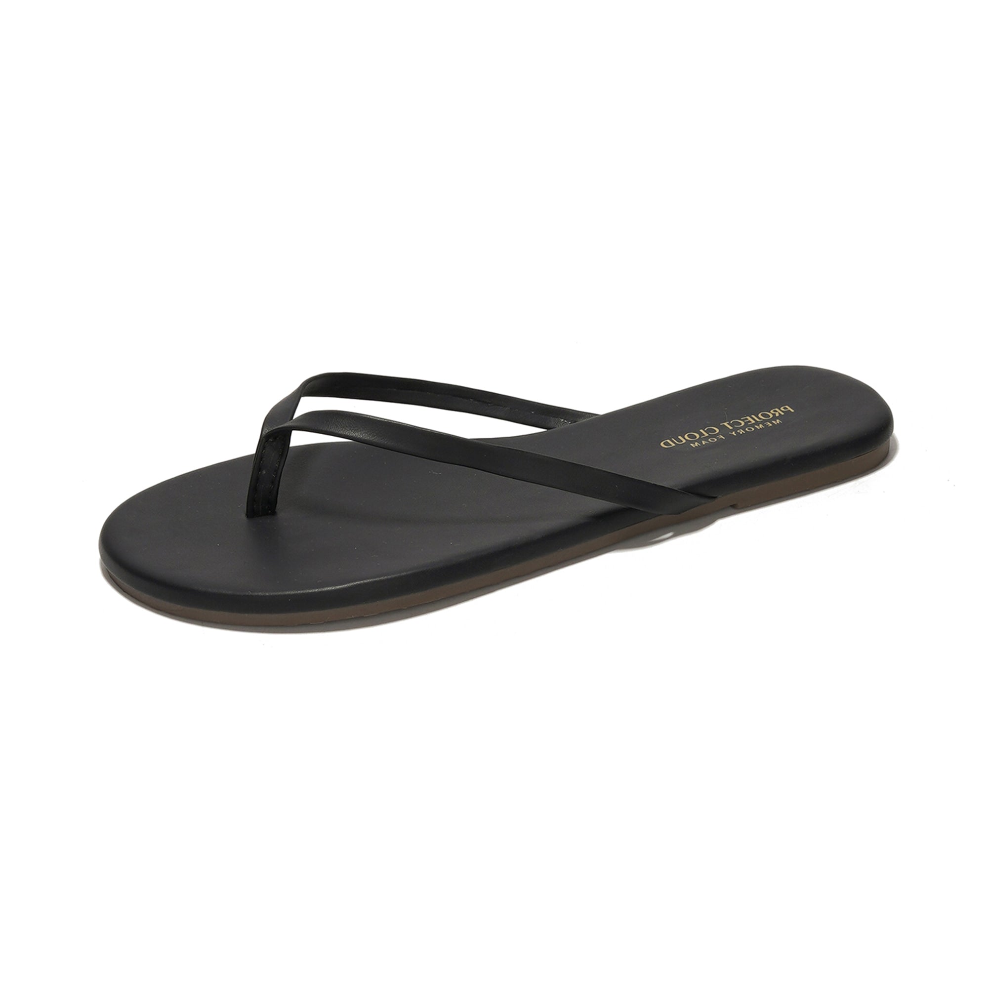 Project Cloud Women's | Eco-Leather Women Flip Flops | Memory Foam | Lightweight | Non-Slip - Foundations