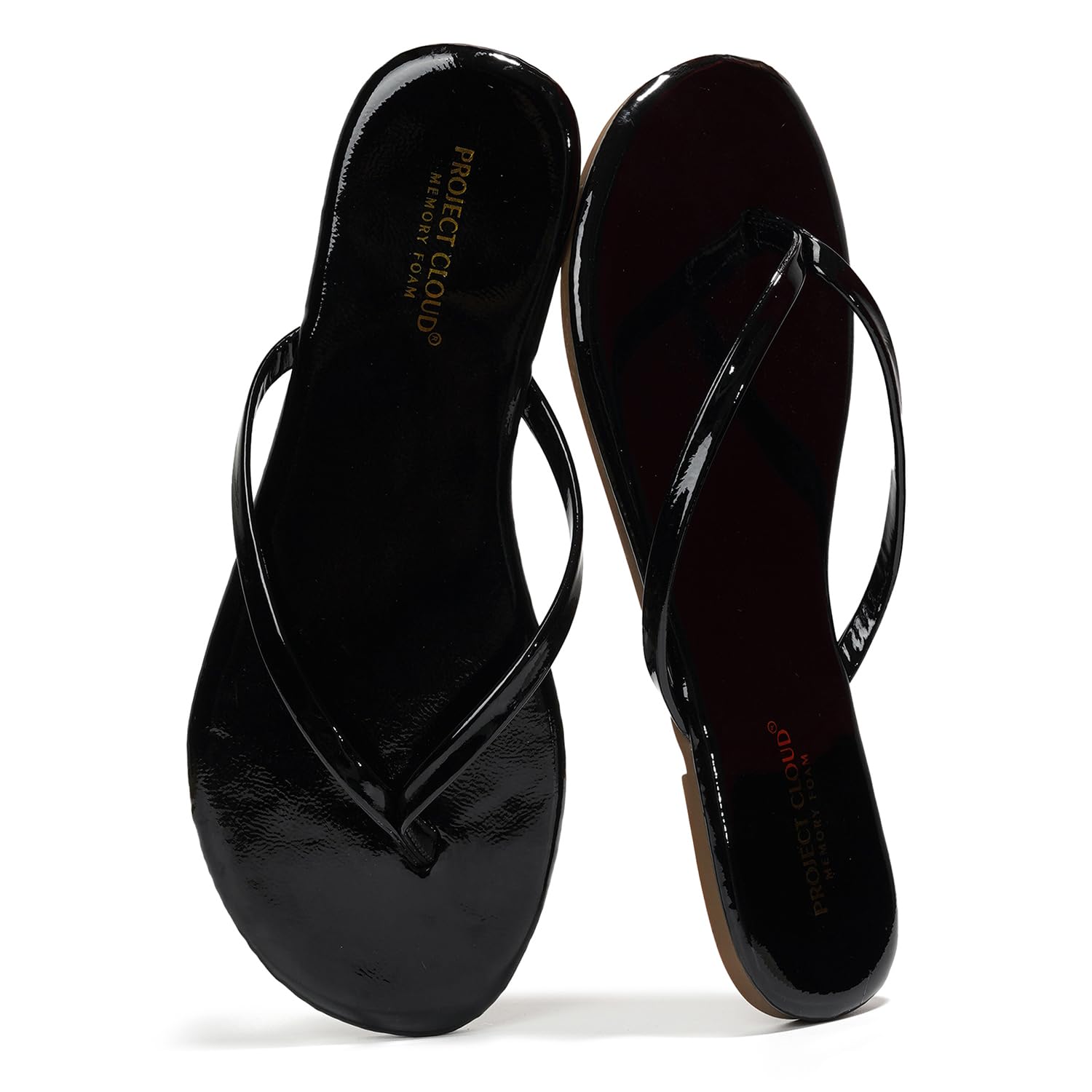 Project Cloud Women's | Eco-Leather Women Flip Flops | Memory Foam | Lightweight | Non-Slip - Foundations