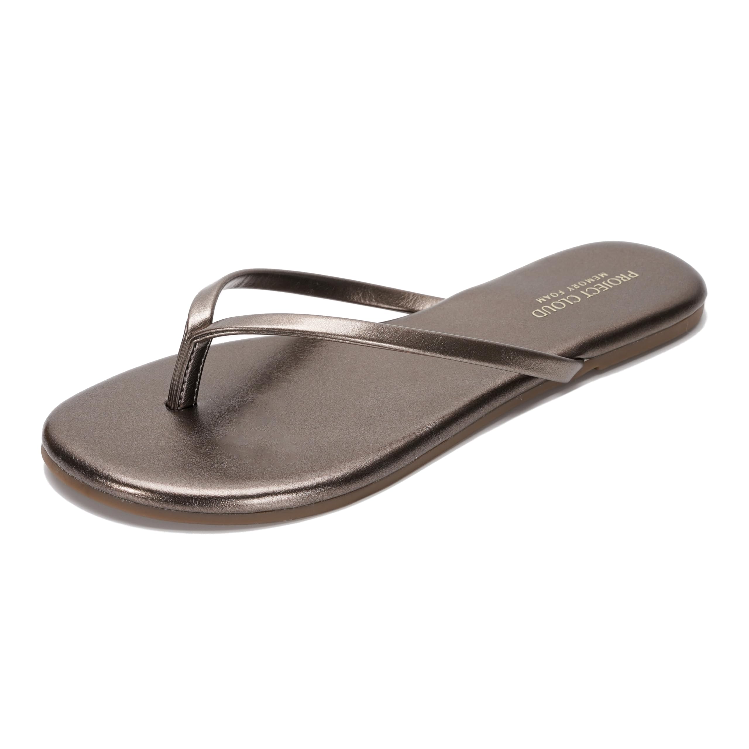 Project Cloud Women's | Eco-Leather Women Flip Flops | Memory Foam | Lightweight | Non-Slip - Foundations