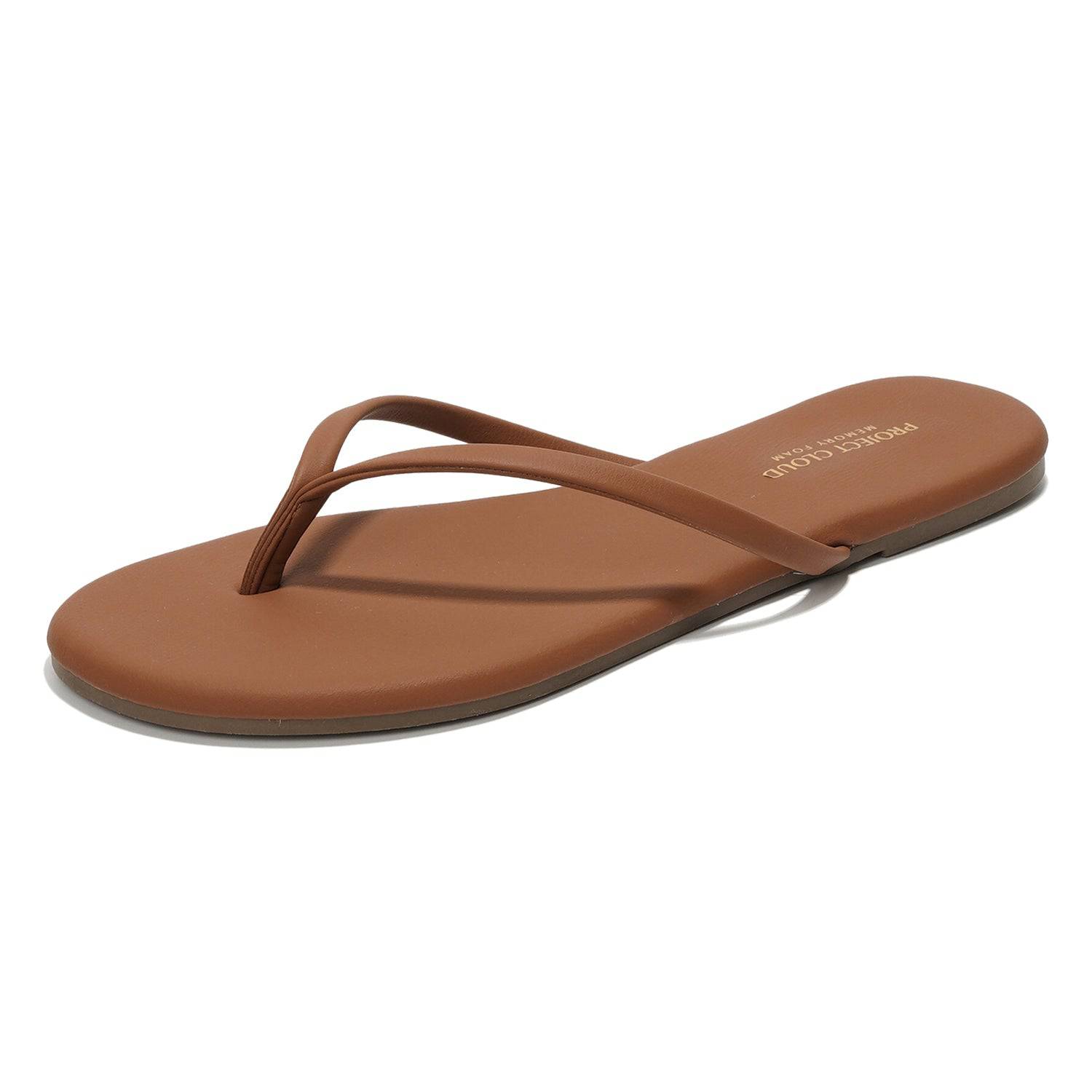 Project Cloud Women's | Eco-Leather Women Flip Flops | Memory Foam | Lightweight | Non-Slip - Foundations