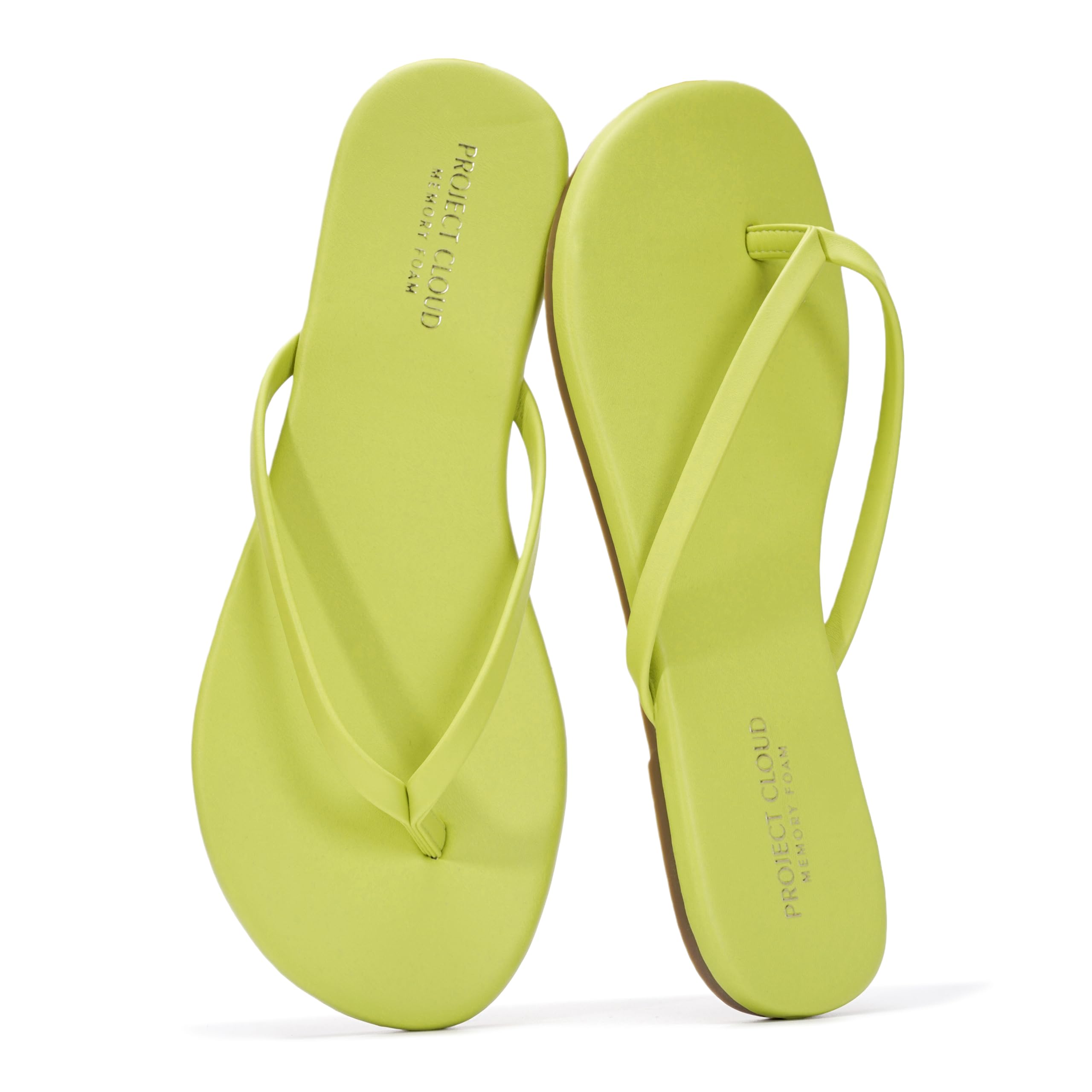 Project Cloud Women's | Eco-Leather Women Flip Flops | Memory Foam | Lightweight | Non-Slip - Foundations