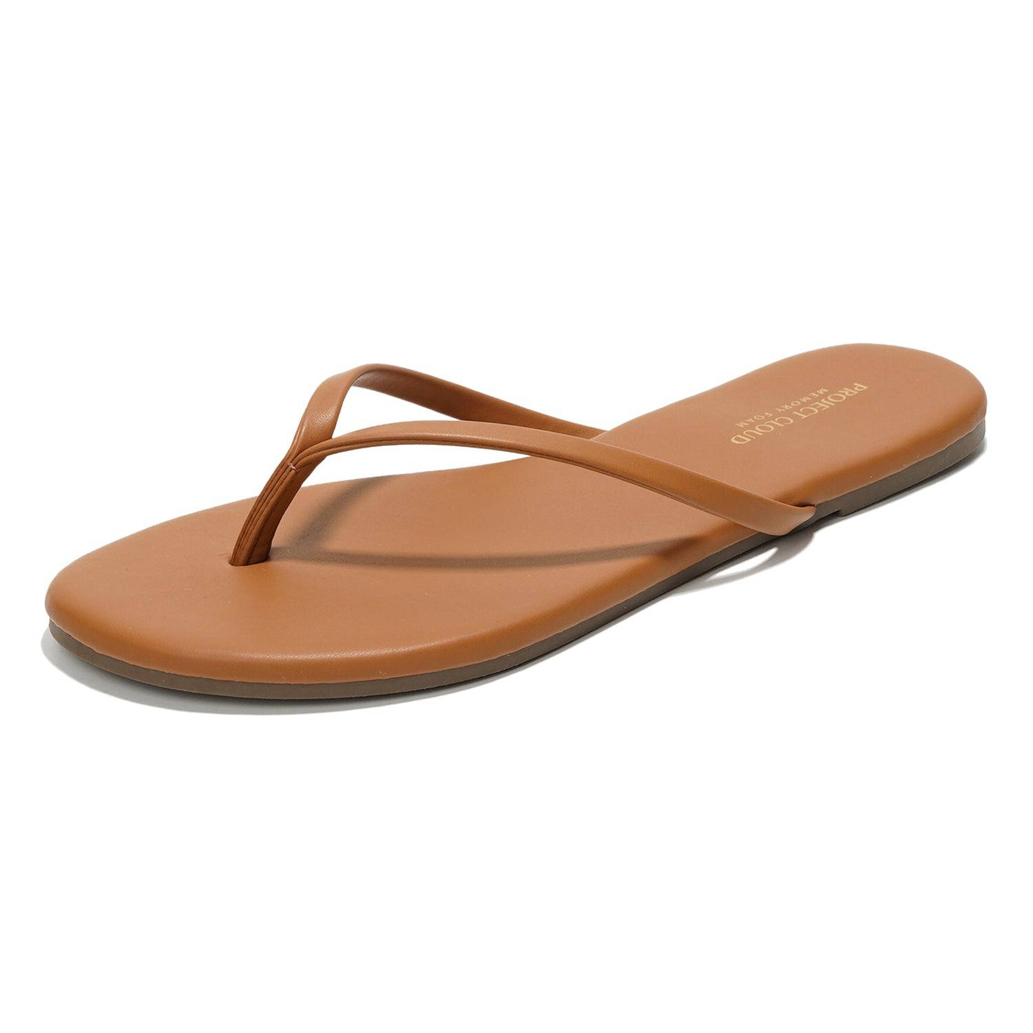 Project Cloud Women's | Eco-Leather Women Flip Flops | Memory Foam | Lightweight | Non-Slip - Foundations
