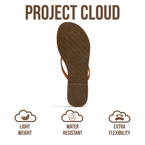 Project Cloud Women's | Eco-Leather Women Flip Flops | Memory Foam | Lightweight | Non-Slip - Foundations