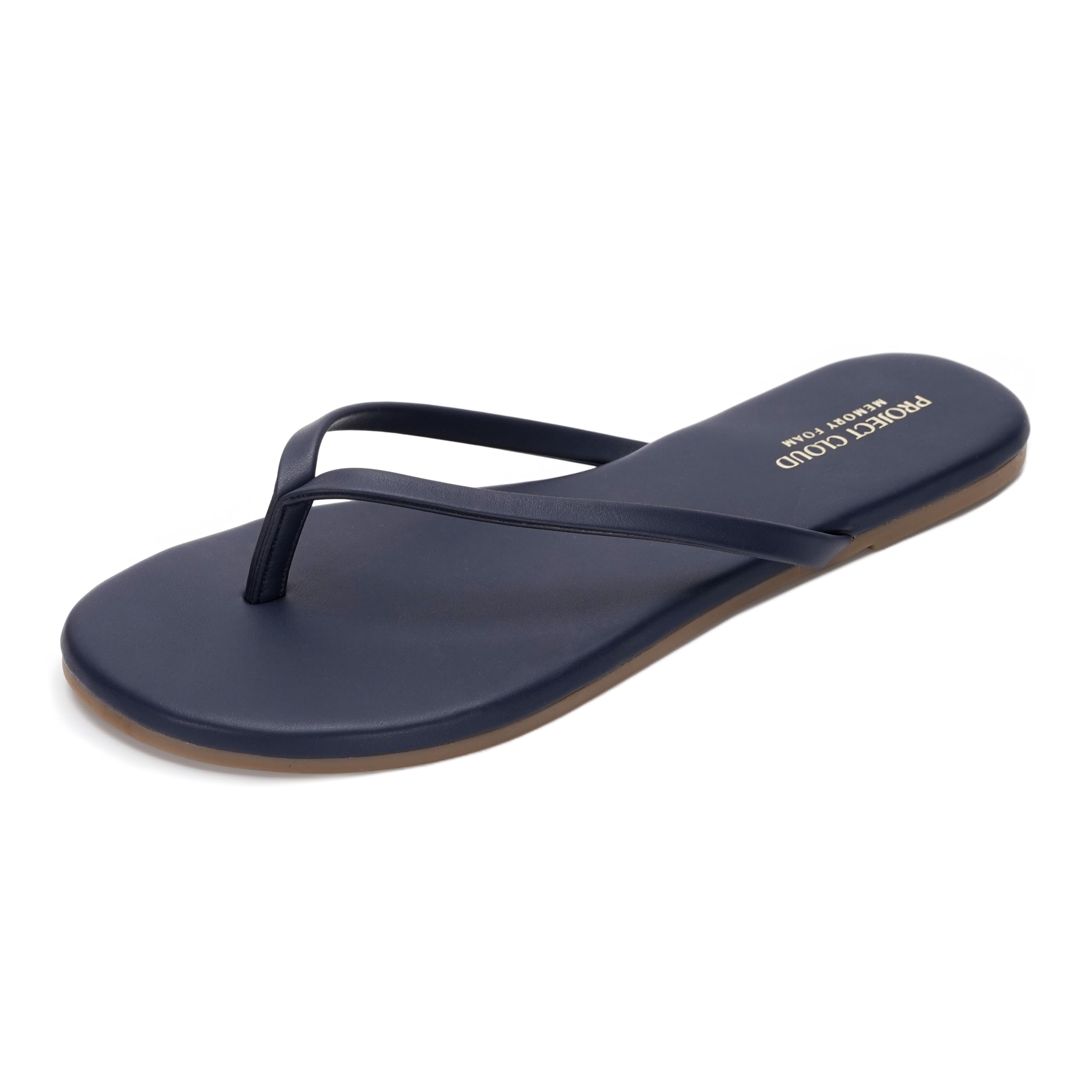 Project Cloud Women's | Eco-Leather Women Flip Flops | Memory Foam | Lightweight | Non-Slip - Foundations