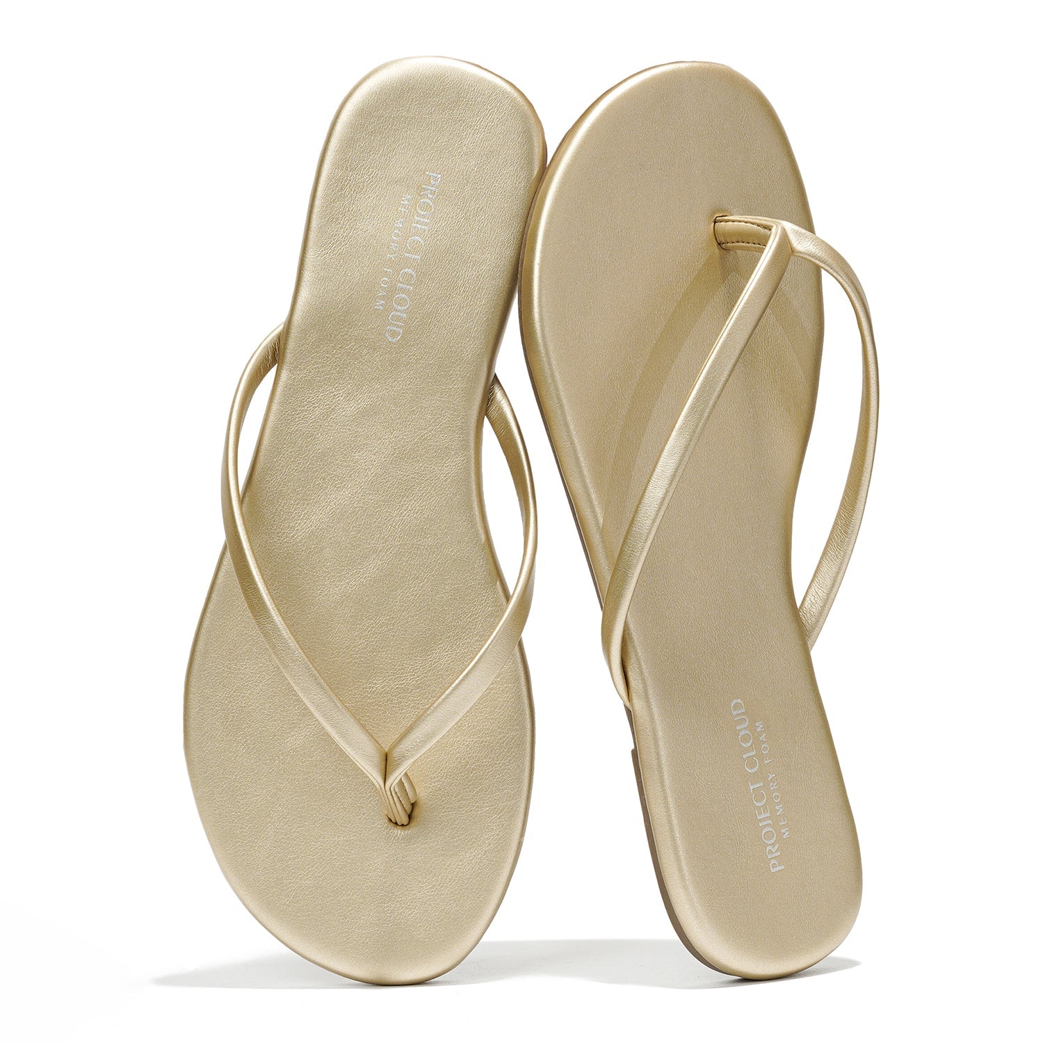 Project Cloud Women's | Eco-Leather Women Flip Flops | Memory Foam | Lightweight | Non-Slip - Foundations