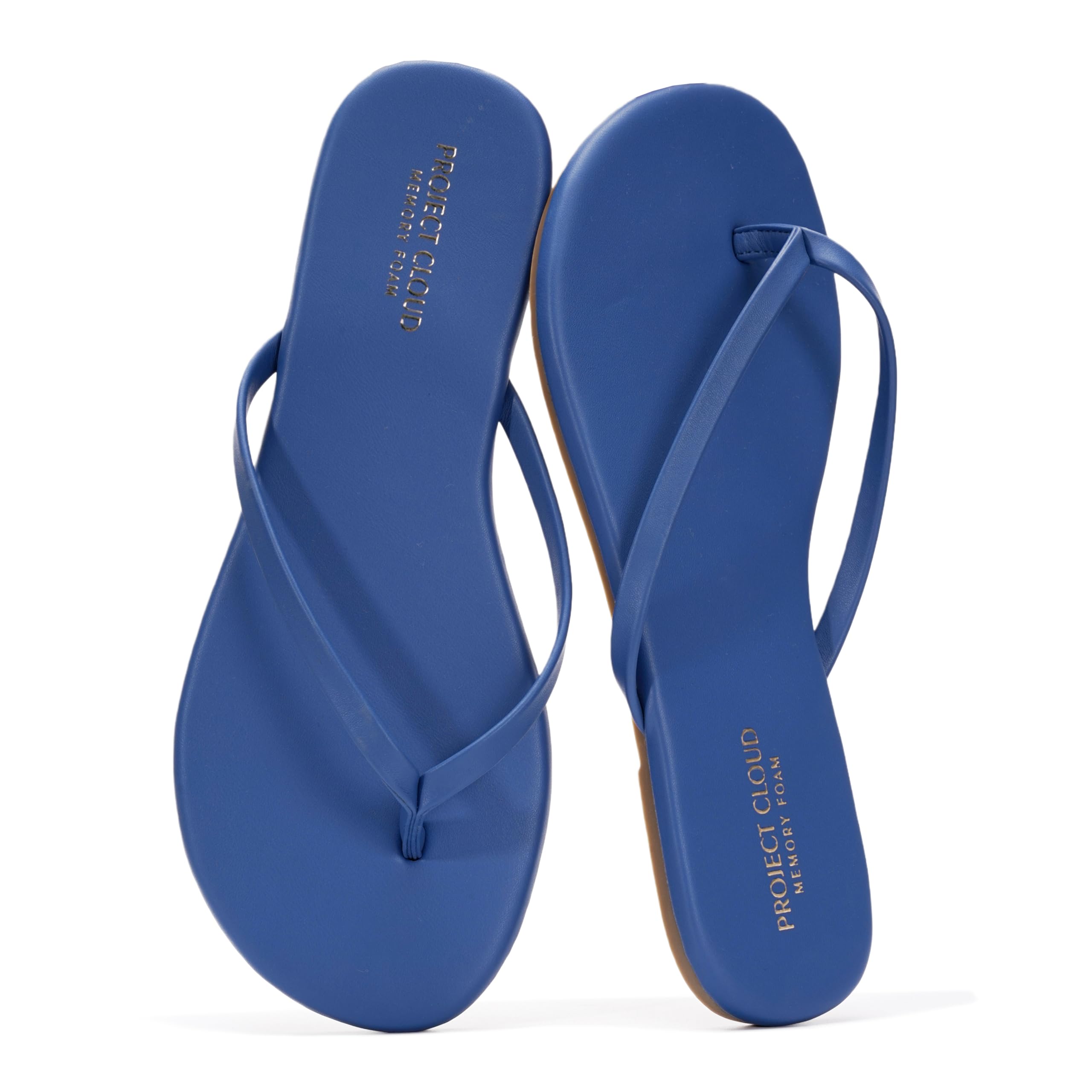 Project Cloud Women's | Eco-Leather Women Flip Flops | Memory Foam | Lightweight | Non-Slip - Foundations