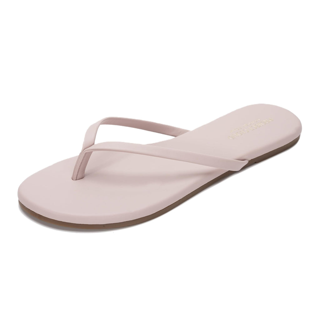 Project Cloud Women's | Eco-Leather Women Flip Flops | Memory Foam | Lightweight | Non-Slip - Foundations