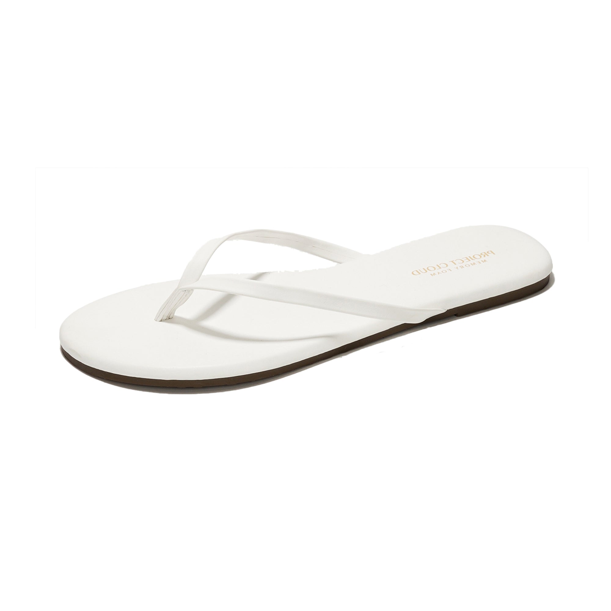 Project Cloud Women's | Eco-Leather Women Flip Flops | Memory Foam | Lightweight | Non-Slip - Foundations