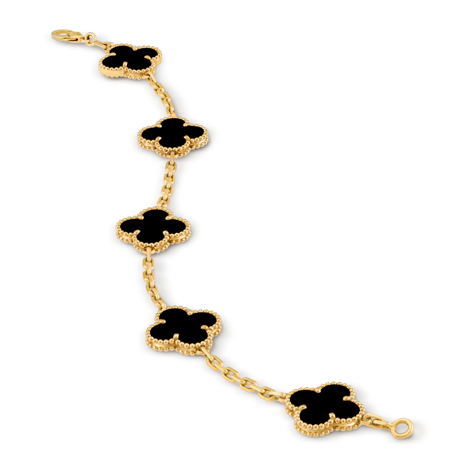 Vintage Alhambra bracelet, 5 motifs, onyx