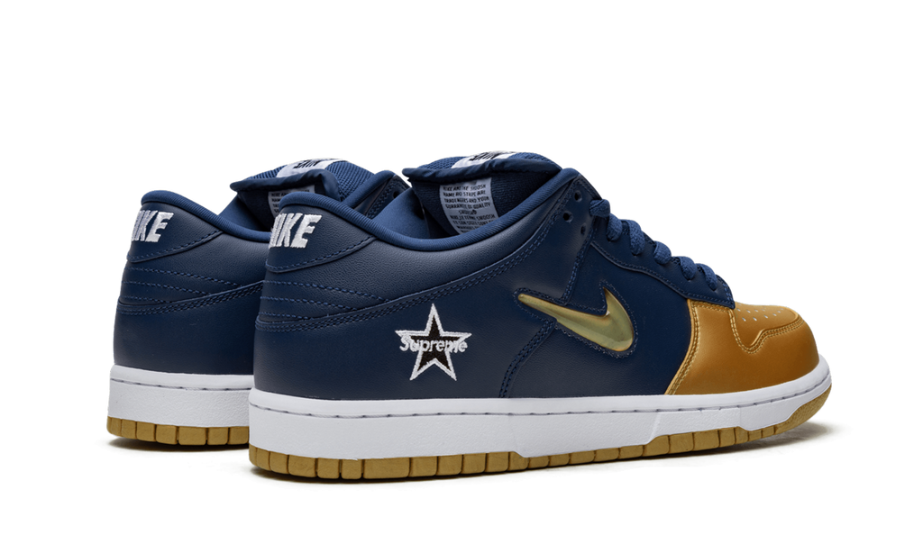 SB Dunk Low "Supreme - Jewel Swoosh Gold/Navy" CK3480 700