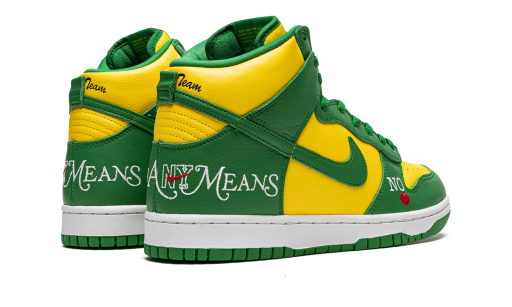 SB Dunk High "Supreme - By Any Means - Green/Yellow" DN3741 700