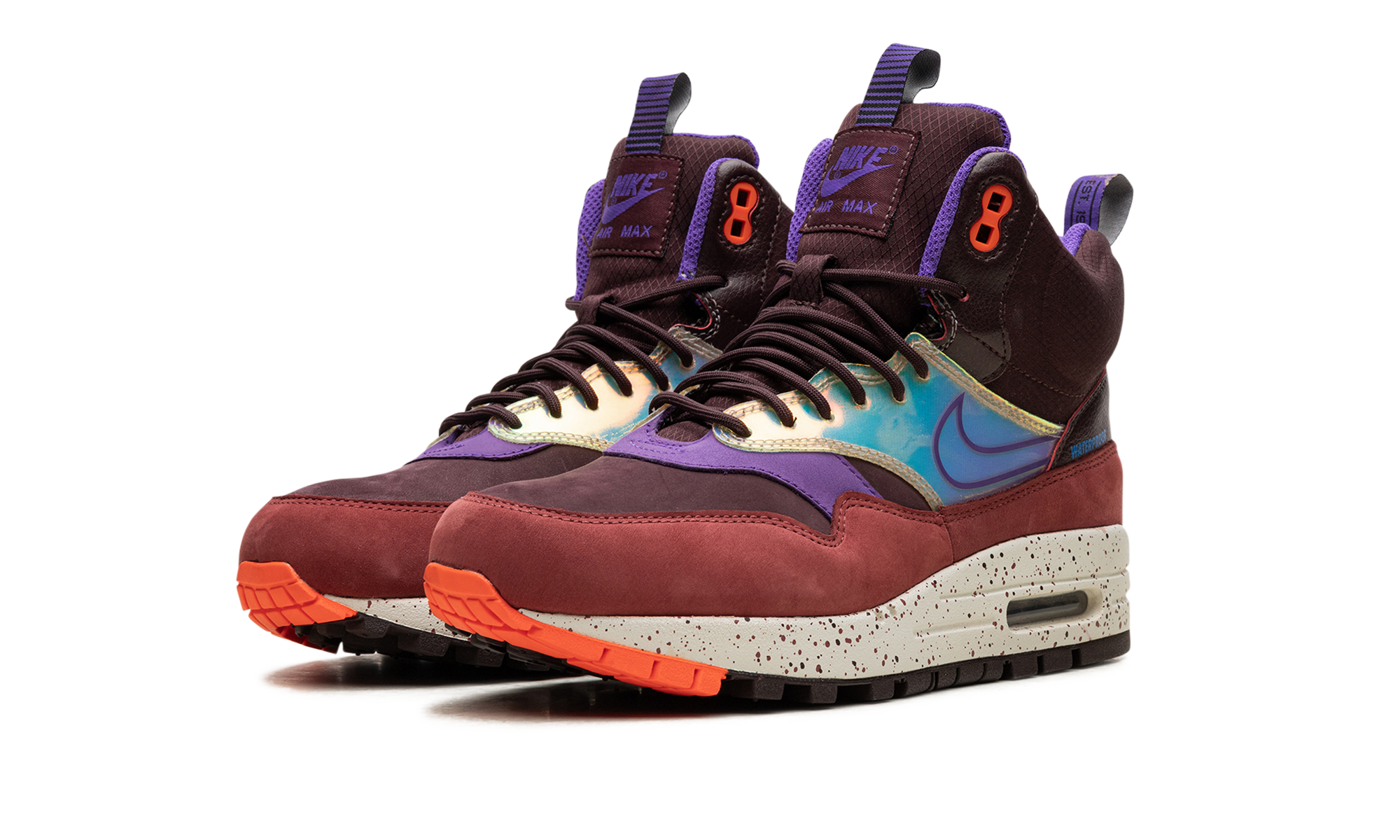 AIR MAX 1 MID SNEAKERBOOT WMNS "Deep Burgundy Iridescent" 685269 600