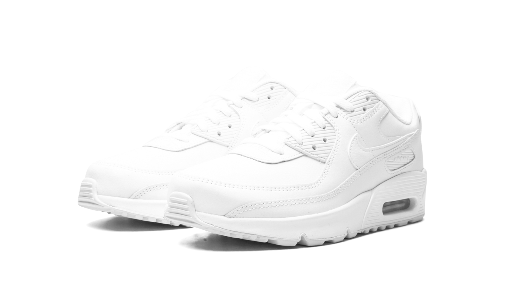 Air Max 90 Leather GS Triple "Triple White" CD6864 100