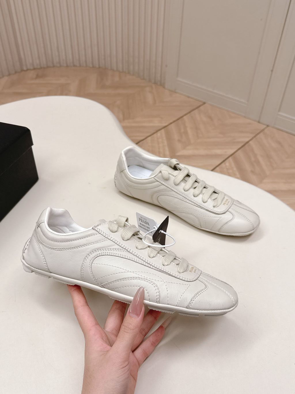 Prada 26ss German Training Off White Leather 644221