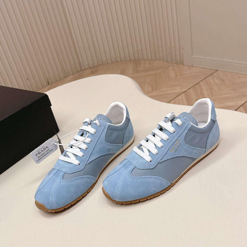 Prada 26ss German Training Light Blue Suede Leather 644223