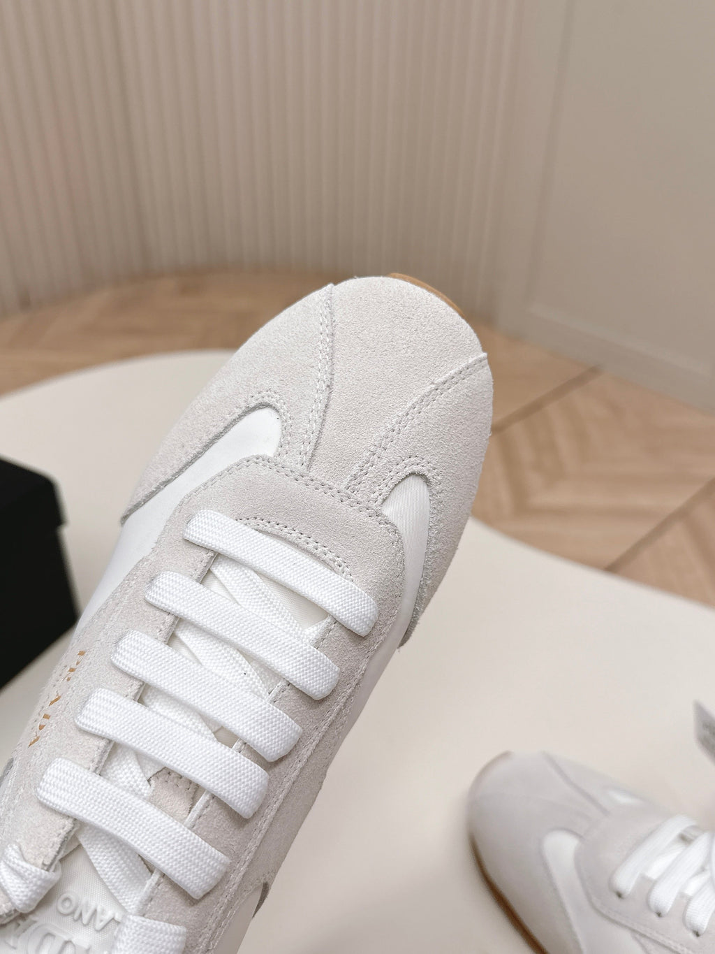 Prada 26ss German Training Light Grey Suede Leather 644224